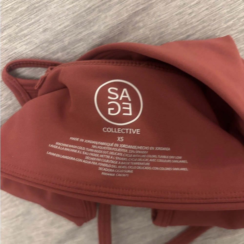 Rust Red Sports Bra - Picture 3 of 3